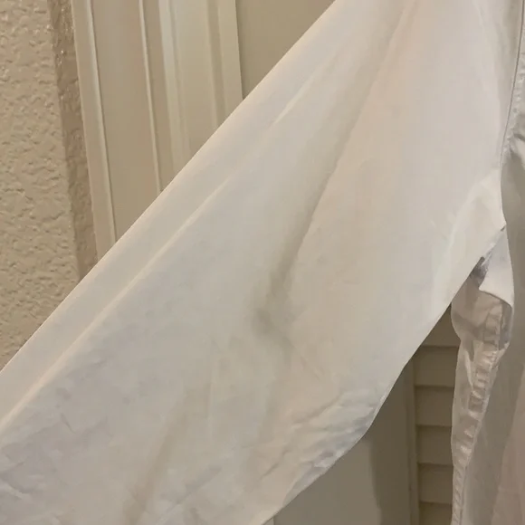 Frank & Eileen Barry Superluxe Italian Cotton White Button-Down Shirt Size M - Picture 9 of 13